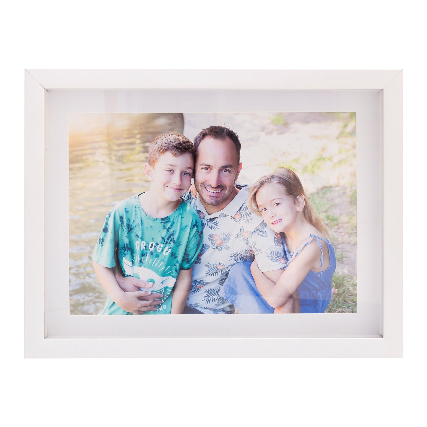 Photo Frame with your picture!- A4 21x30cm - Shadow Box - Black/White Photo Frame