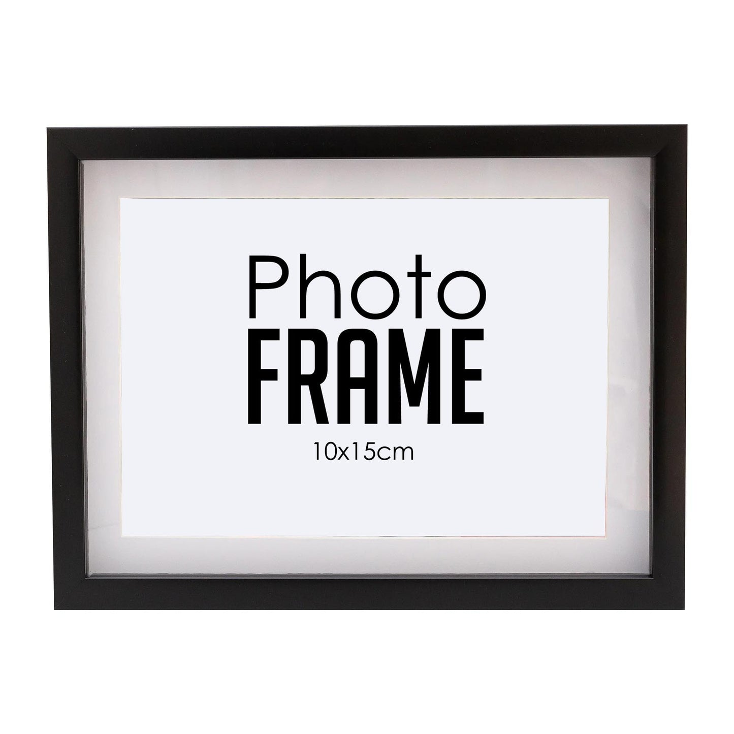Photo Frame - A5 10x15cm - Shadow Box - Black/White (FRAME ONLY)