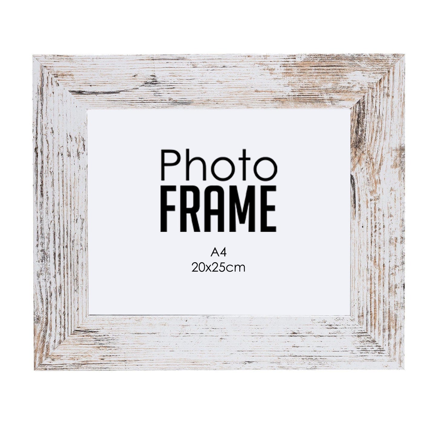 Photo Frame - 20x25cm - White Stressed (FRAME ONLY)