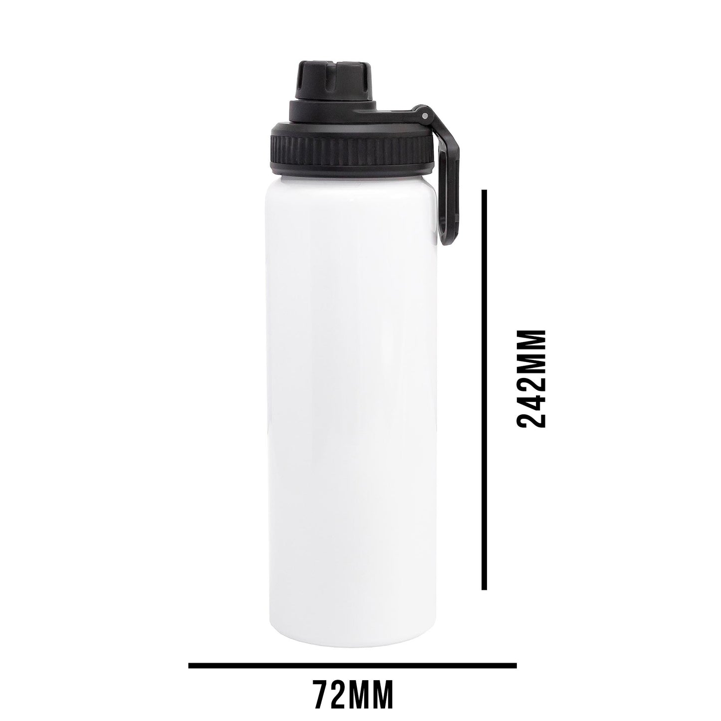 Be proud of how far you have come - Aluminium 850ml water bottle (White)