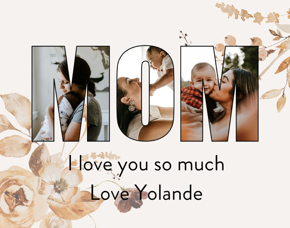 MOM Photo Collage on a Jigsaw Puzzle