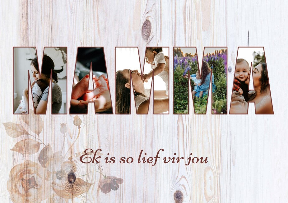 Mamma Photo Collage ready-to-hang Canvas