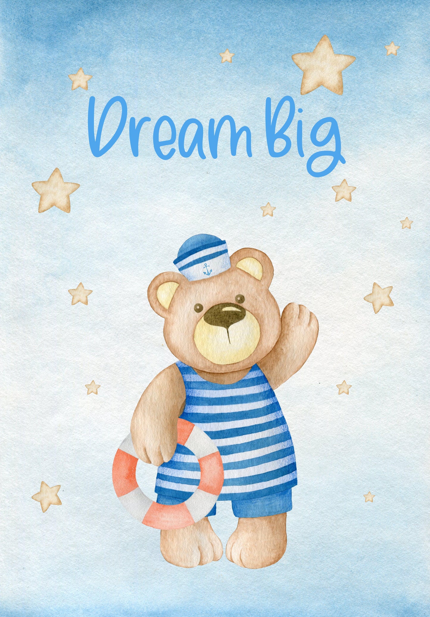 Boys: Set of 3 - Dream Big Sailor Bear Canvas & More