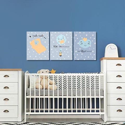 Set of 3 Boys - Twinckle Twinckle Canvas & More