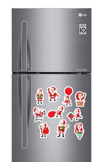 Santa Photo Fridge Magnets - (10 PER PACK)