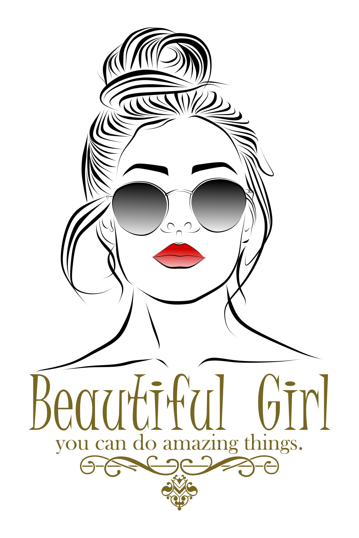 Set of 1: Beautiful Girl Canvas & More
