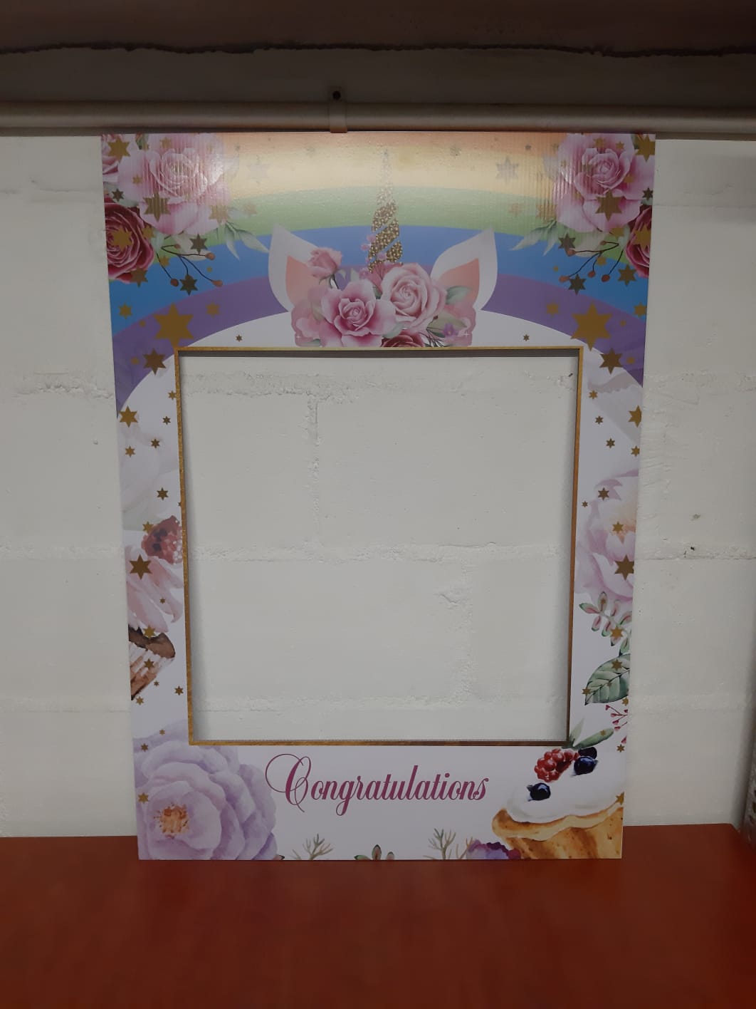 Selfie Photo Frame Prop "Unicorn"