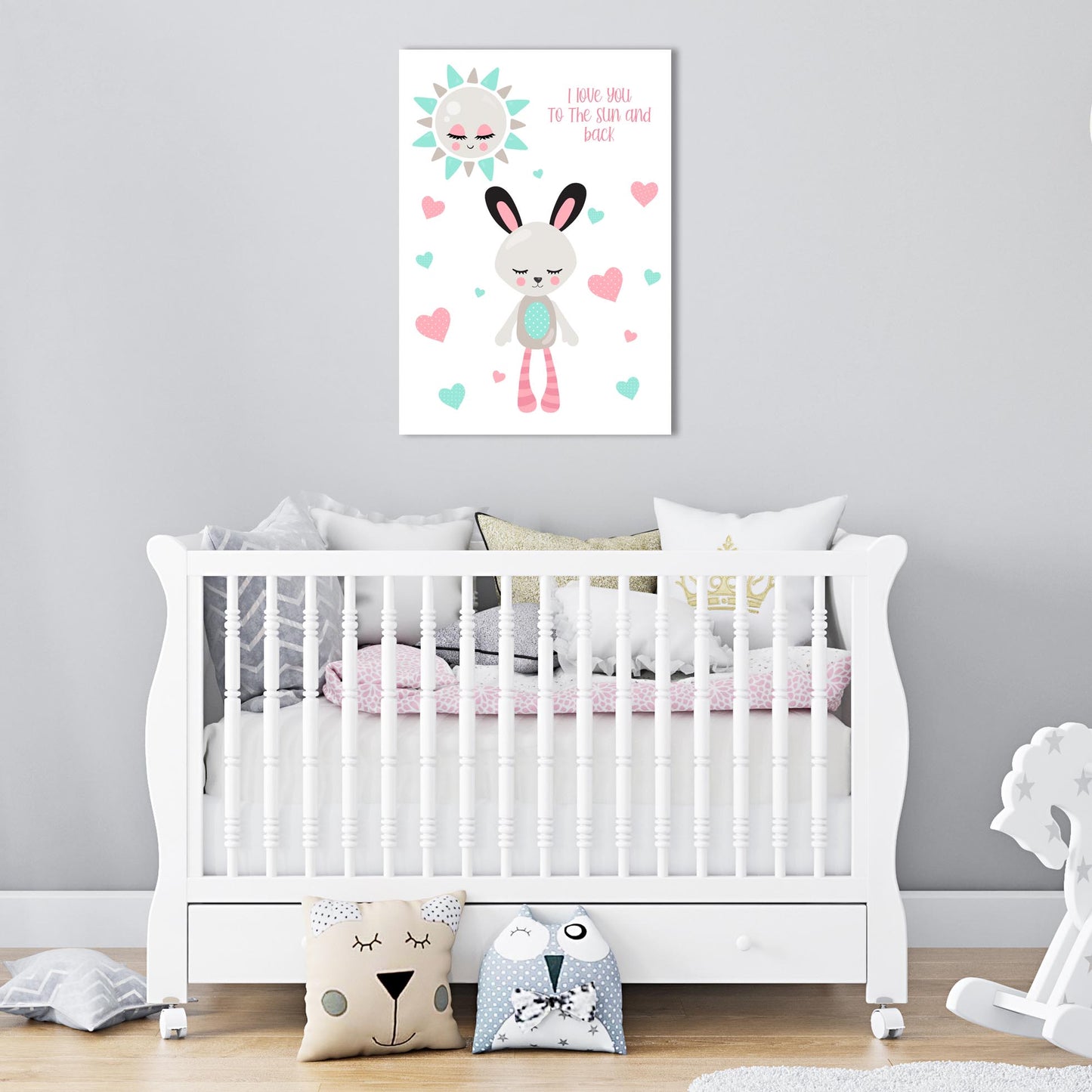 Girls: Set of 1 - I love you to the Sun and back (Bunny)