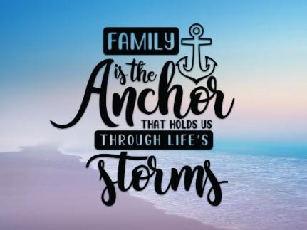 Wall Art Quote: Family is the Anchor that holds us through life's Storms Canvas & More
