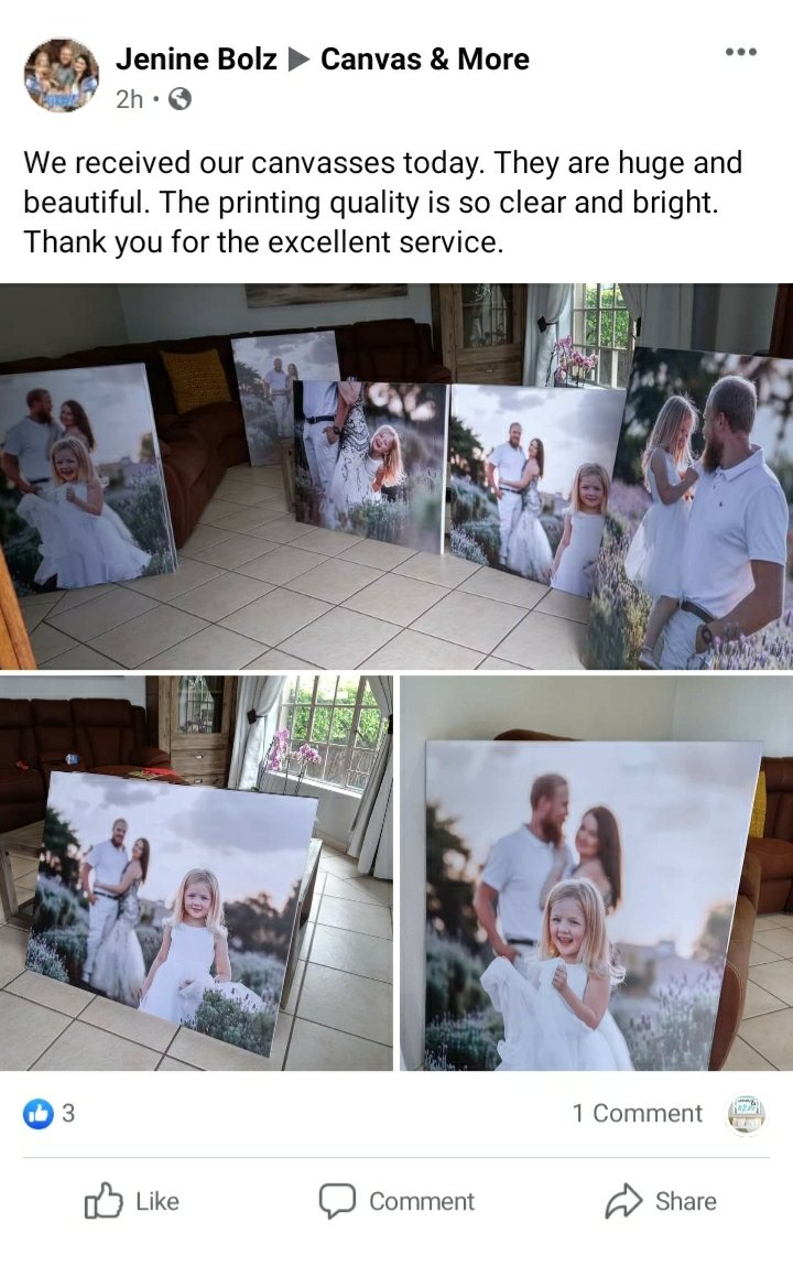 Buy 1 VERY Large Feature Canvas (825x1020mm) Canvas and get 2 FREE! Canvas & More