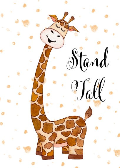 Unisex: Set of 3 - Giraffe with closed eyes dream big