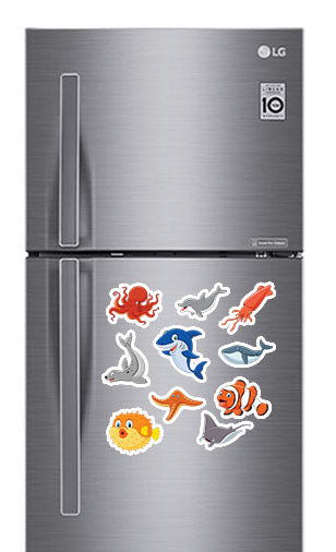 Sea Animals (2) Photo Fridge Magnets - (10 PER PACK)
