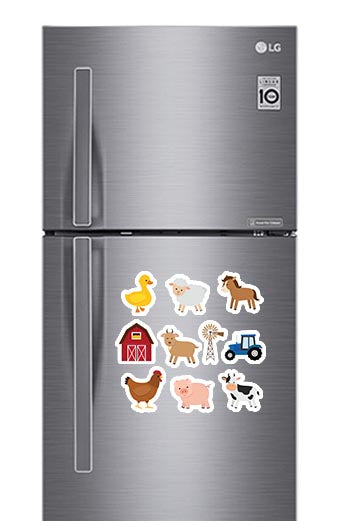 Farm Animals Photo Fridge Magnets - (10 PER PACK)