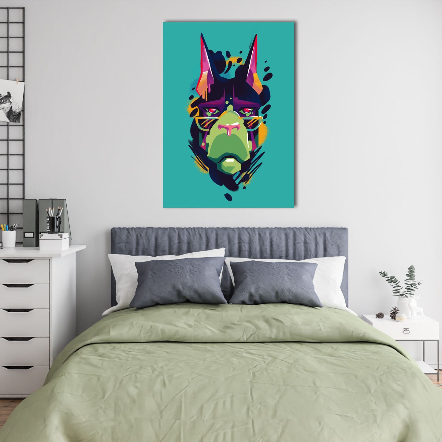 Teen Boys: Set of 1 - Grafitti Doberman