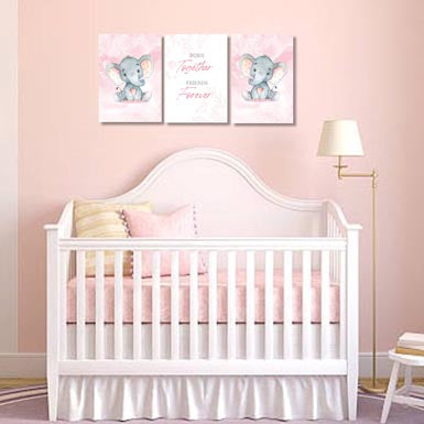 Girls: Set of 3 - Born together Friends Forever