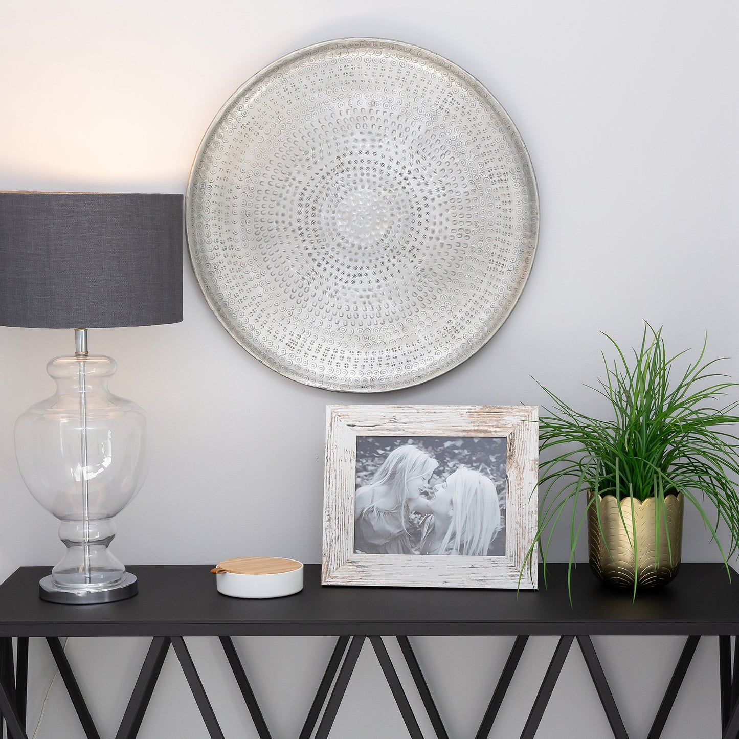 Photo Frame with your  picture! - 20x25cm -  White  Stressed