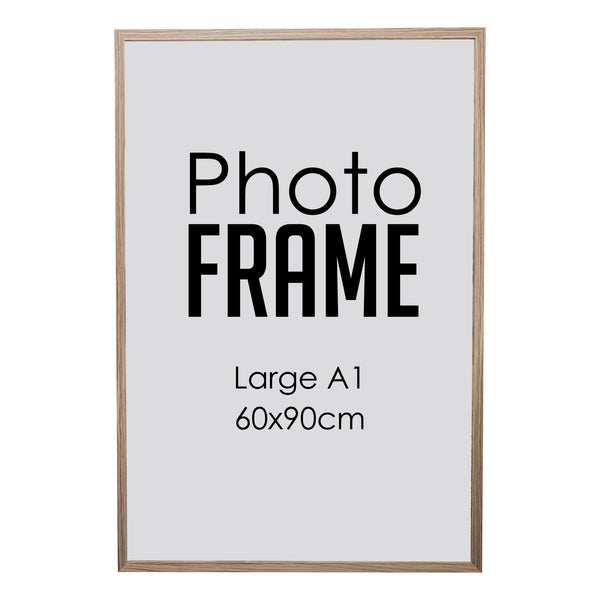 Photo Frame - Large A1  60x90cm- STD  -  Black/White/ Wood (FRAME ONLY)