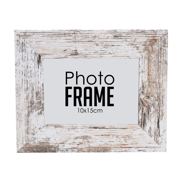 Photo Frame  10x15cm -  White  Stressed (FRAME ONLY)