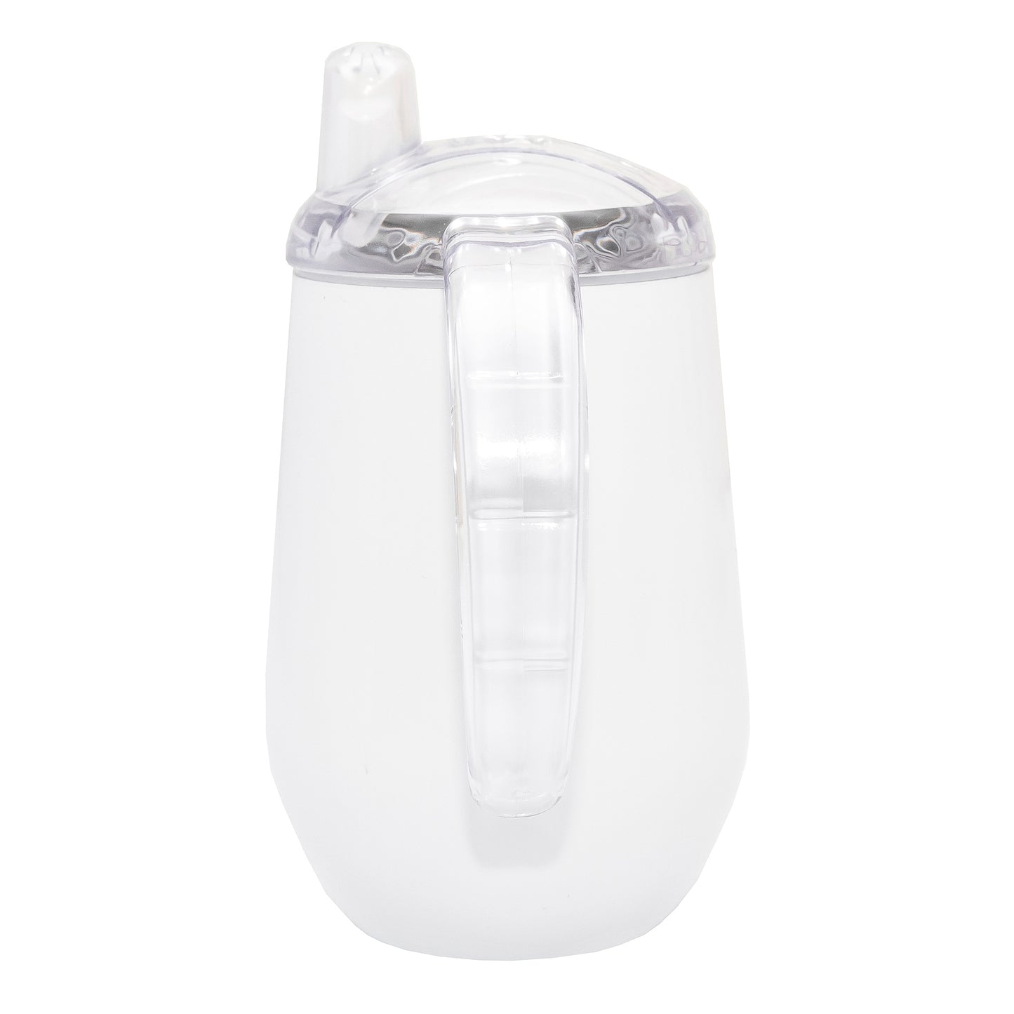 Personalised  Double wall Stainless Steel baby sippy cup (egg shape white)