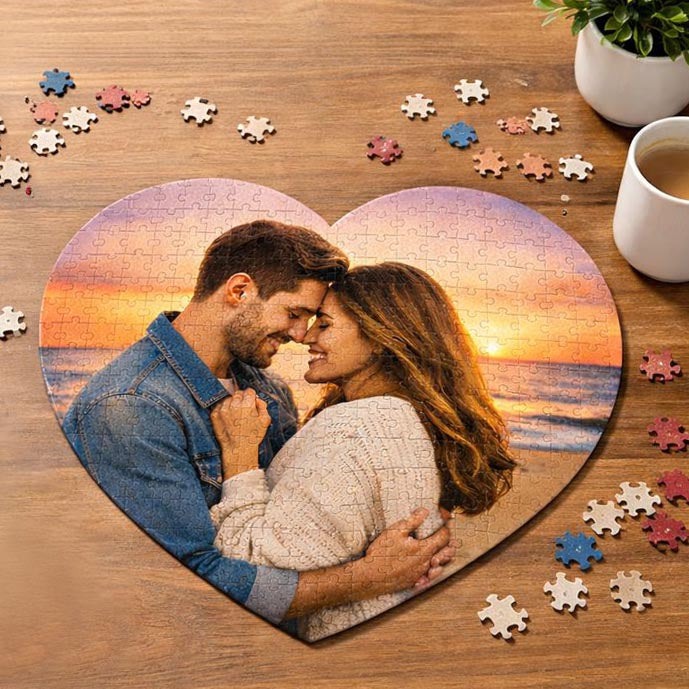 Jigsaw Photo Heart Puzzle - large 344 Pieces