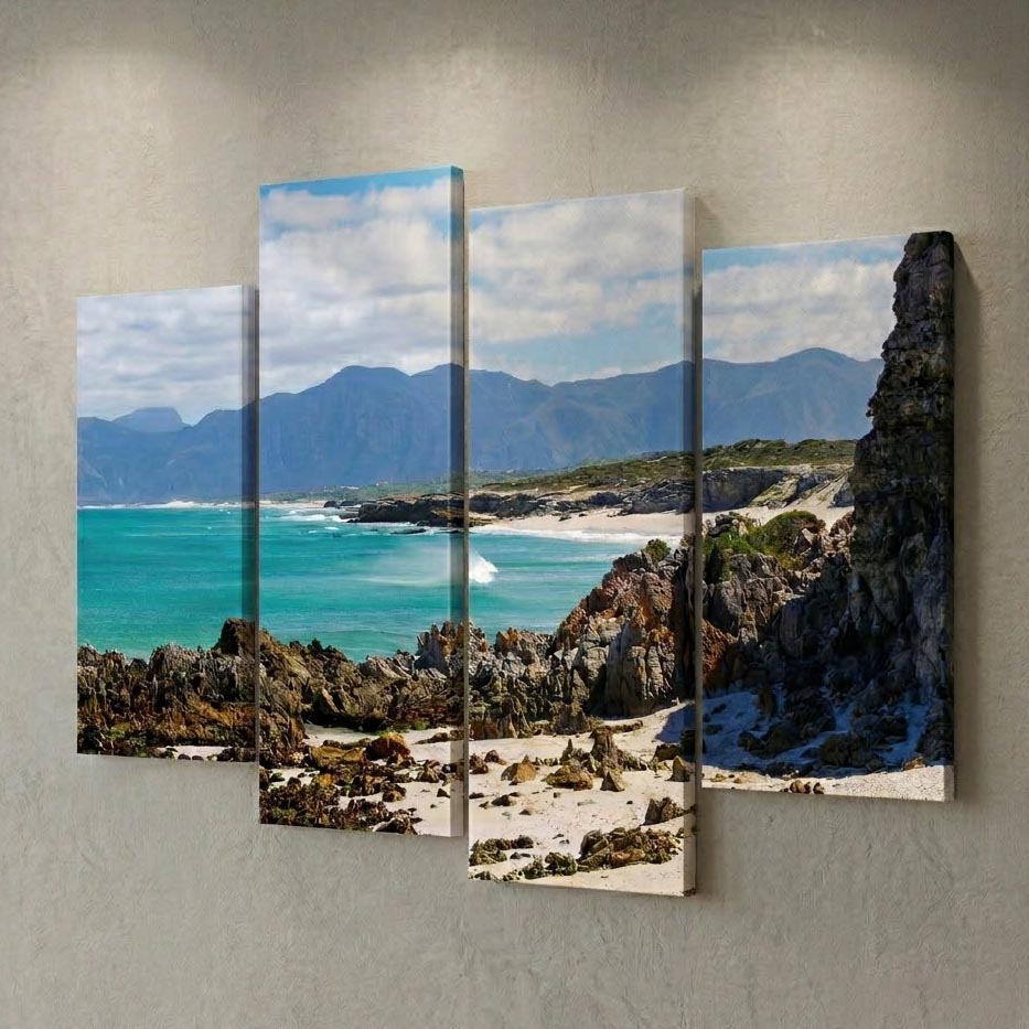 4 Piece Staggered Split Canvas Print Combo