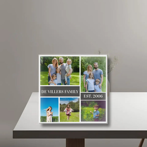 FAMILY Collage - Acrylic Personalized Photo Blocks