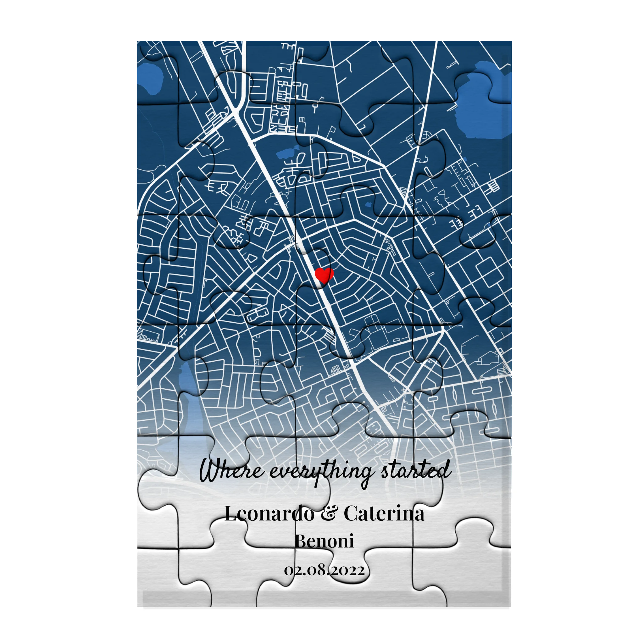 Where Everything Started | Personalized Map Puzzle