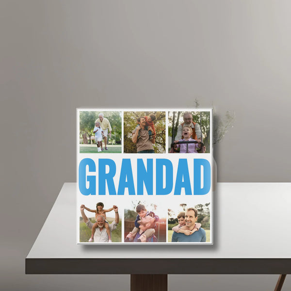 GRANDAD - Acrylic Personalized Photo Blocks Collage