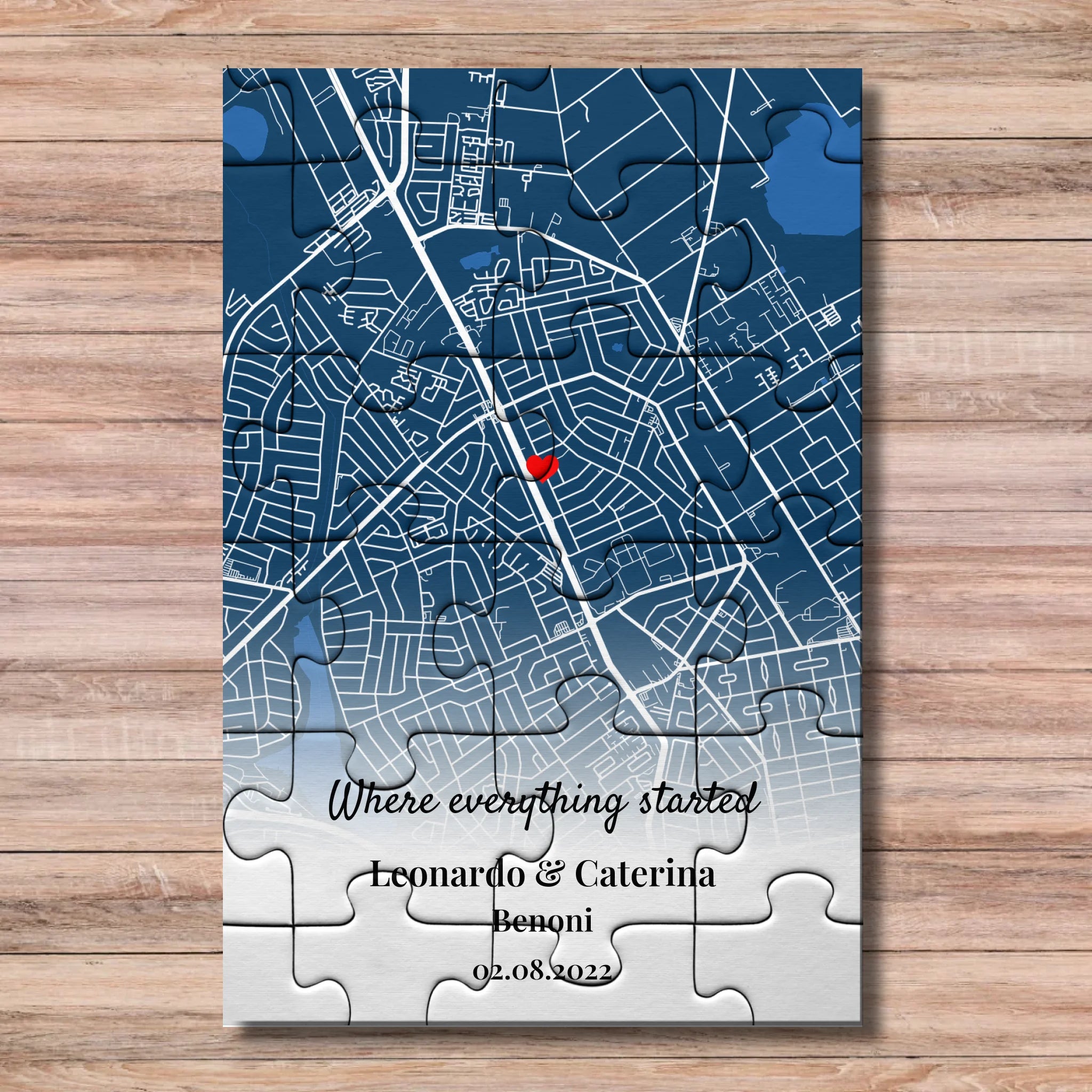 Where Everything Started | Personalized Map Puzzle