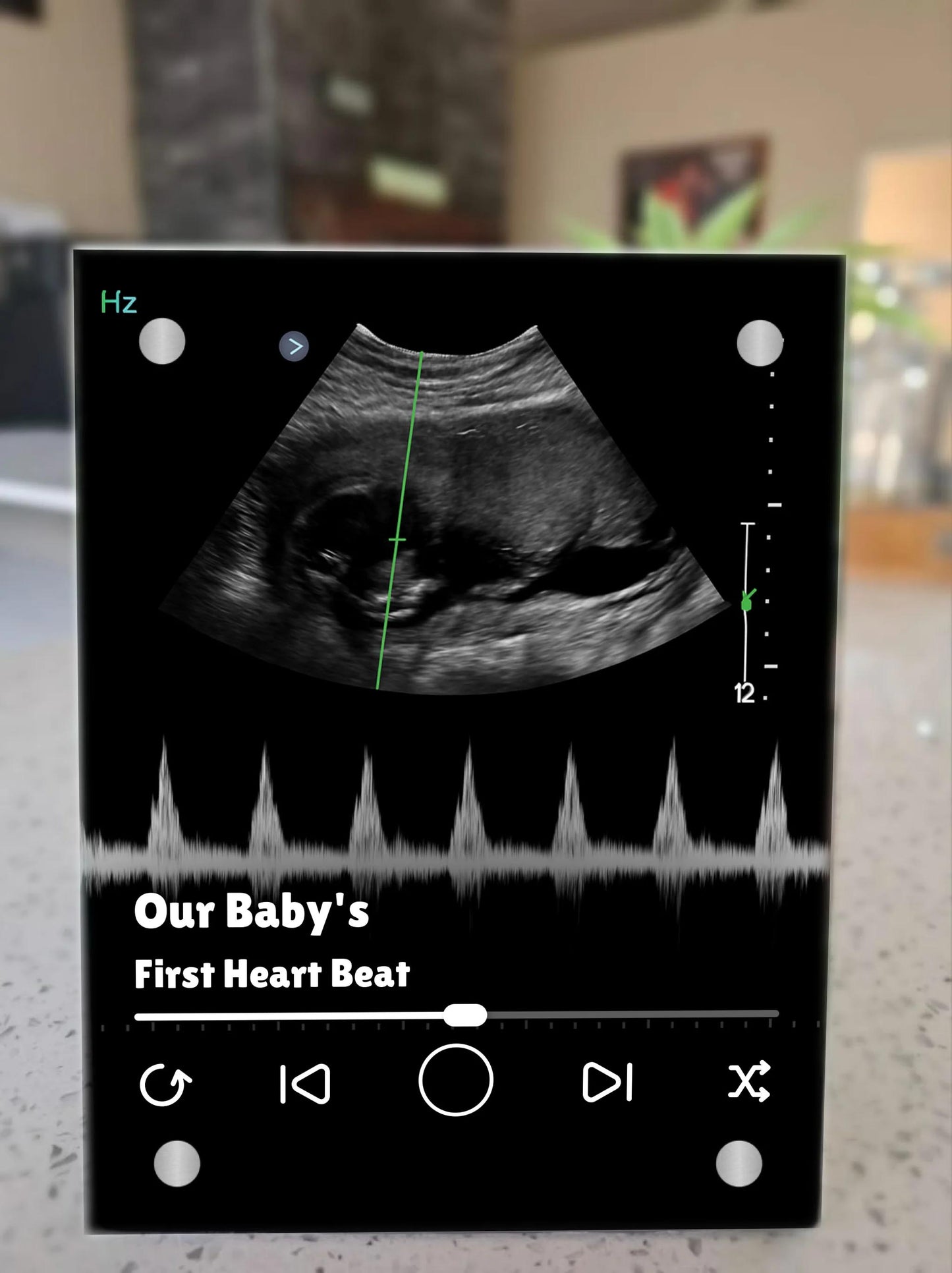 Personalized Musical Photo Display Stand (Baby Heartbeat Keepsake) -Ideal Gift!