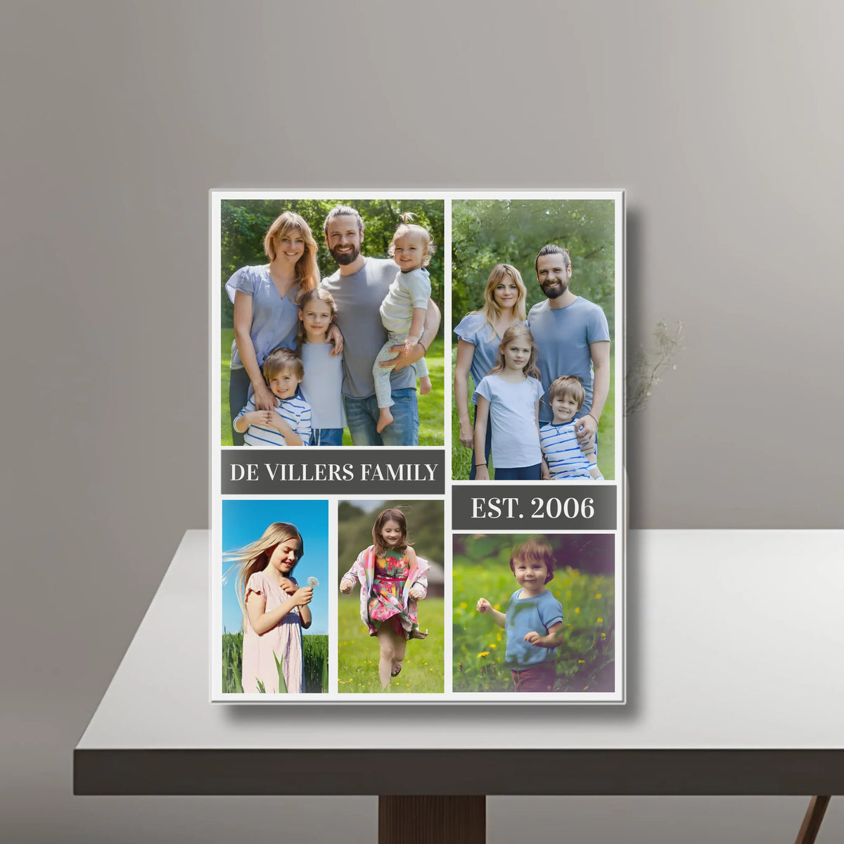 FAMILY Collage - Acrylic Personalized Photo Blocks UK TIB