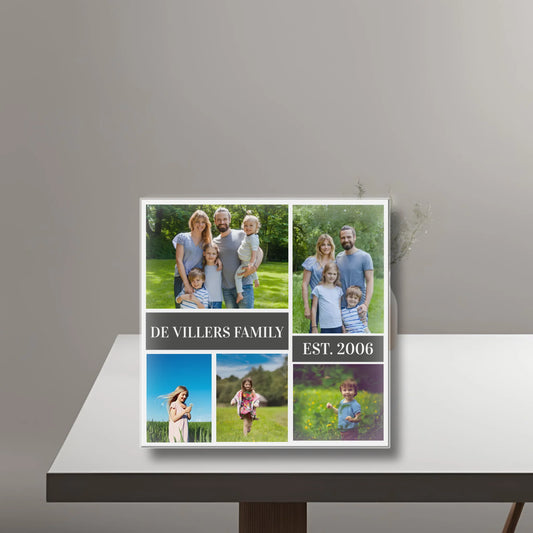 FAMILY Collage - Acrylic Personalized Photo Blocks UK TIB