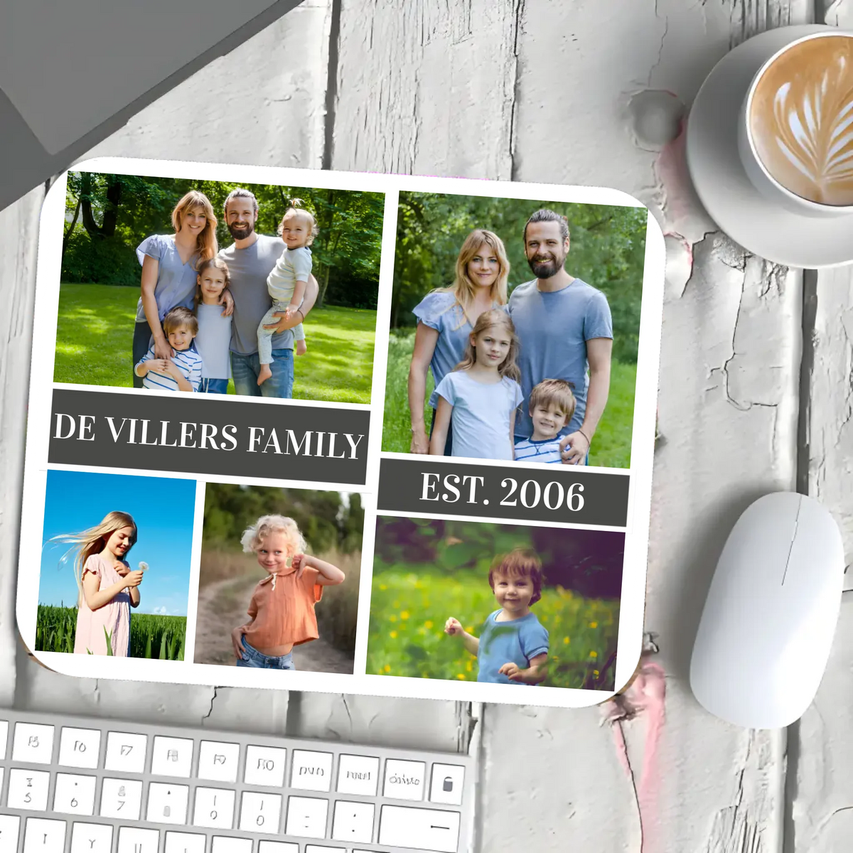 FAMILY Collage - Personalized Mousepad UK TIB