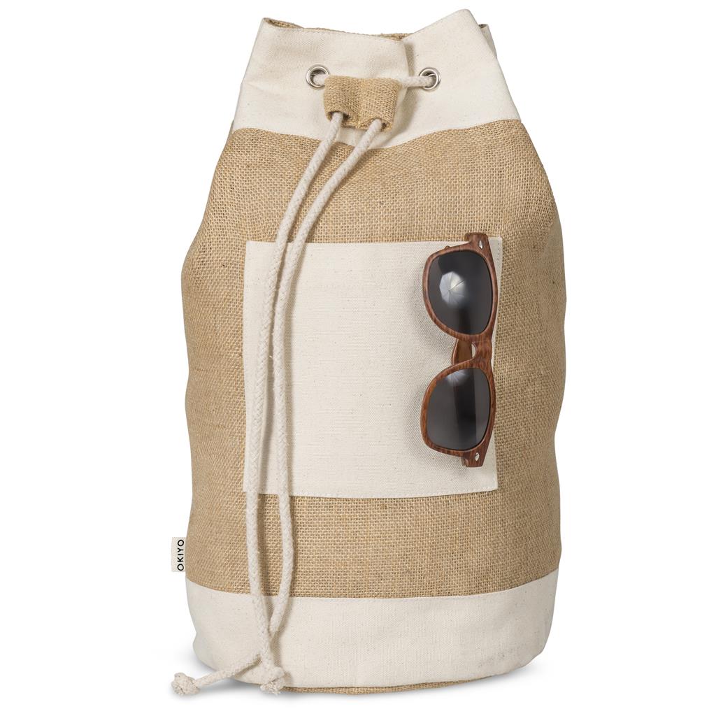 Okiyo Suna Jute & Cotton Beach Rucksack