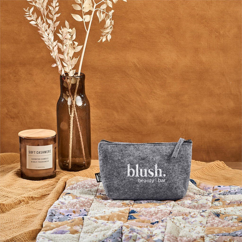 Okiyo Kesho Recycled PET Felt Mini Cosmetic Bag