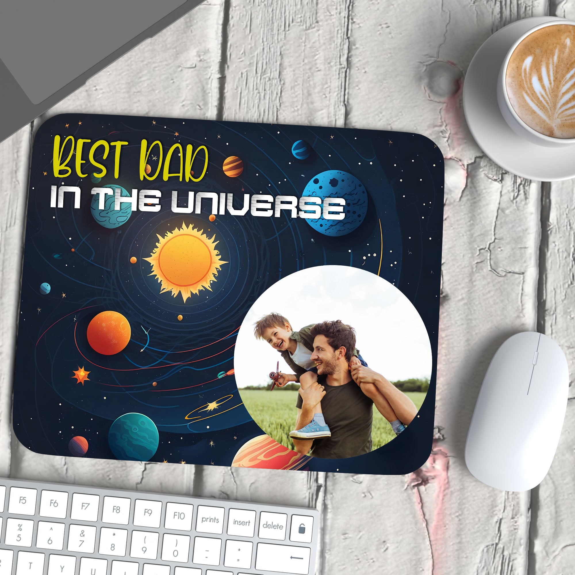 Mouse Pad - BEST DAD IN THE UNIVERSE (add your photo)