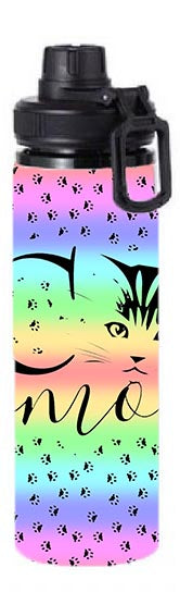 Cats - Rainbow Cat Mom Design on Tumbler, Can, Flask, or Water bottle