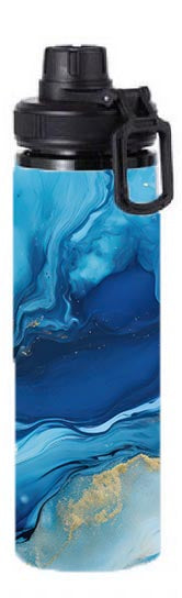 Marble - Blue Marble Design on Tumbler, Can, Flask, or Water bottle