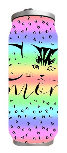 Cats - Rainbow Cat Mom Design on Tumbler, Can, Flask, or Water bottle