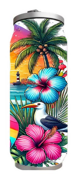 Summer - Colorful Summer Vibes Design on Tumbler, Can, Flask, or Water bottle