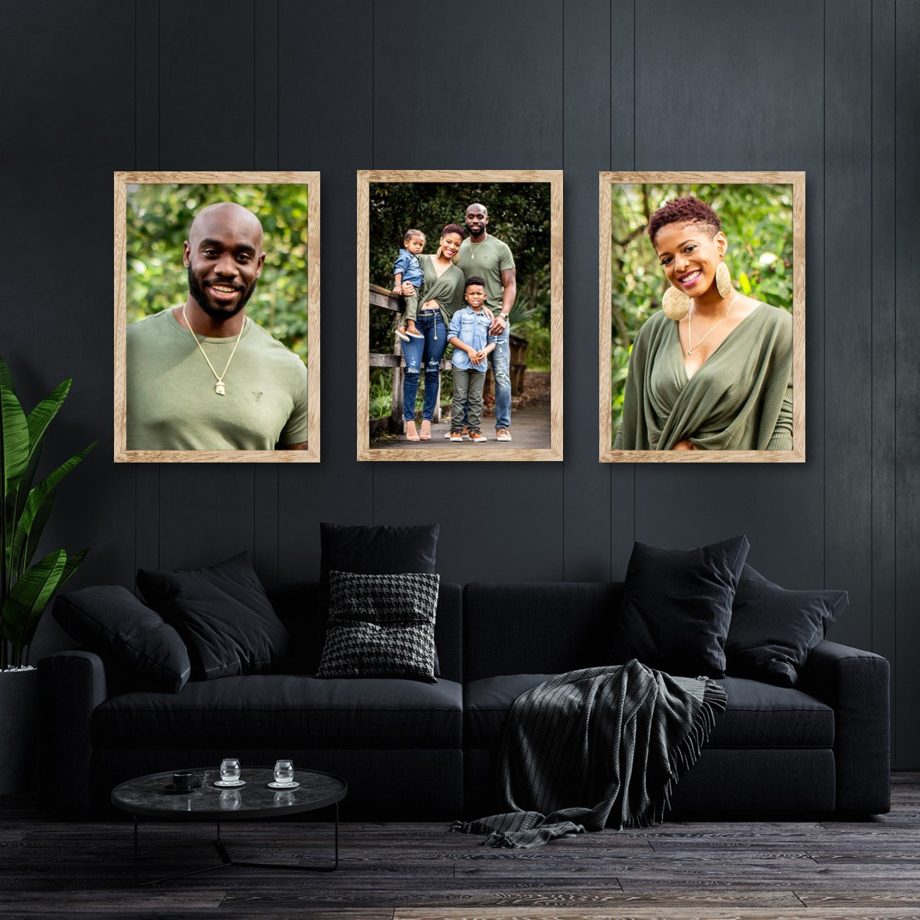 Virtual Frame Combo 3 Pc  | A Sizes | (Available in Dark, Medium & Light Wood)