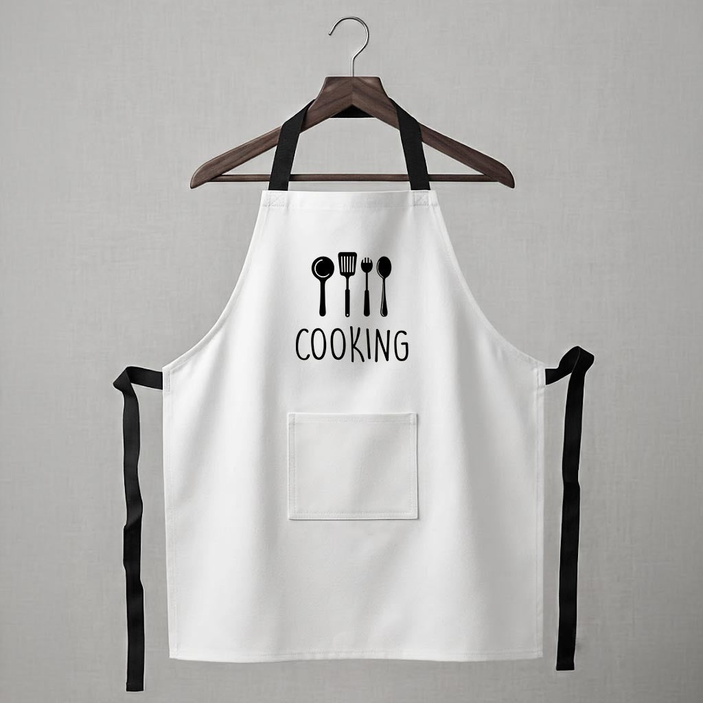 Personalised Apron - Cooking (White)
