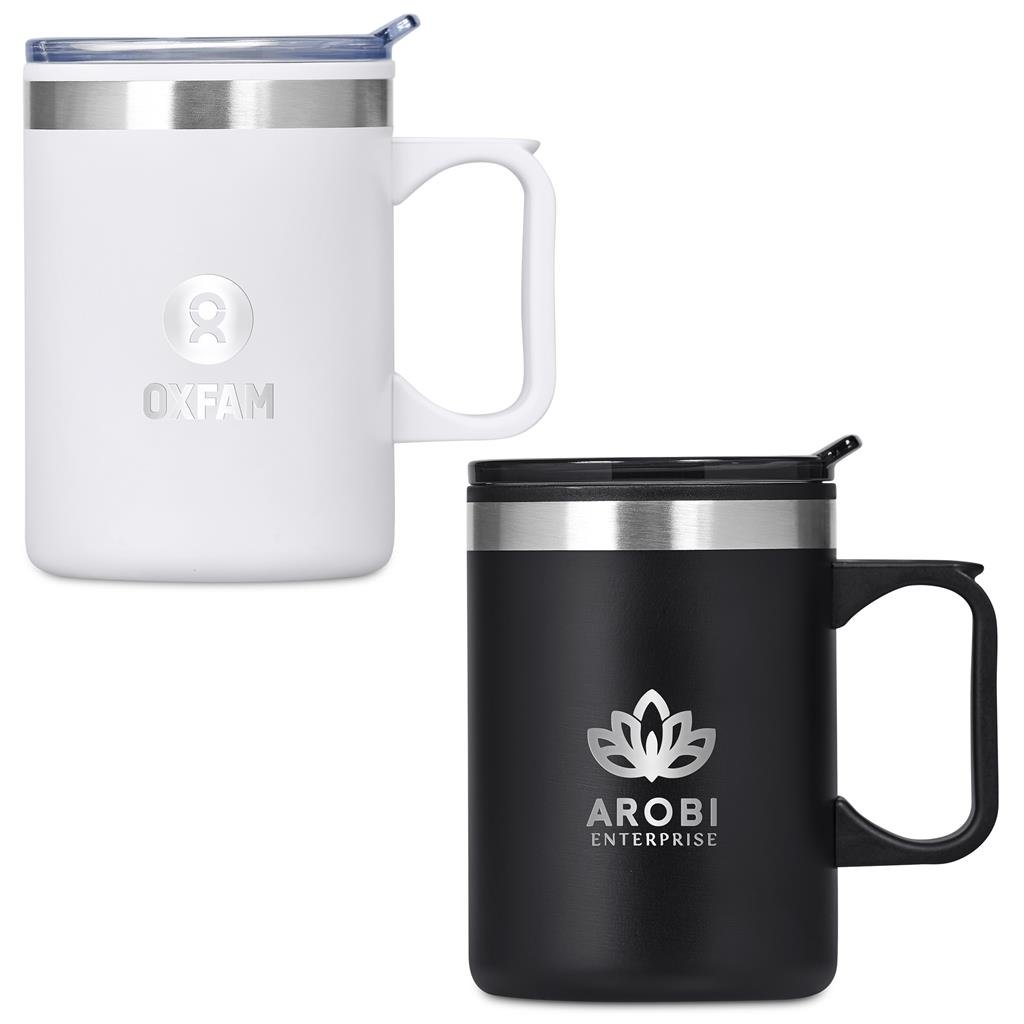 Kooshty Angelo Stainless Steel & Plastic Double-Wall Mug – 360ml