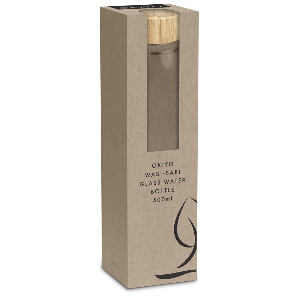 Okiyo Wabi-Sabi Glass Water Bottle - 500ml