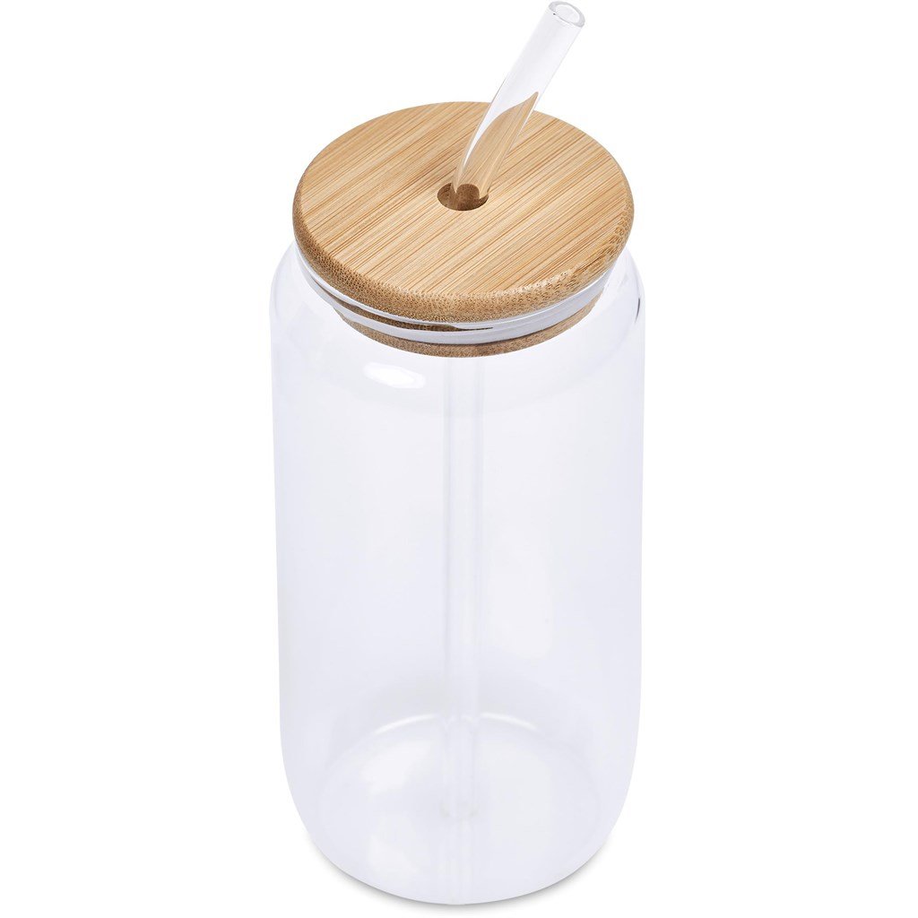 Okiyo Natsu Glass & Bamboo Tumbler & Straw - 500ml