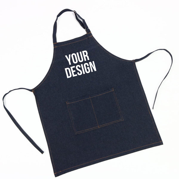 Personalised Apron - Classic Denim with pocket - adjustable fit