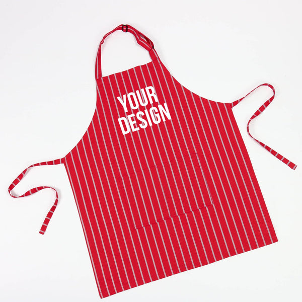 Personalised Apron - Classic Striped / Butcher with pocket - adjustable fit