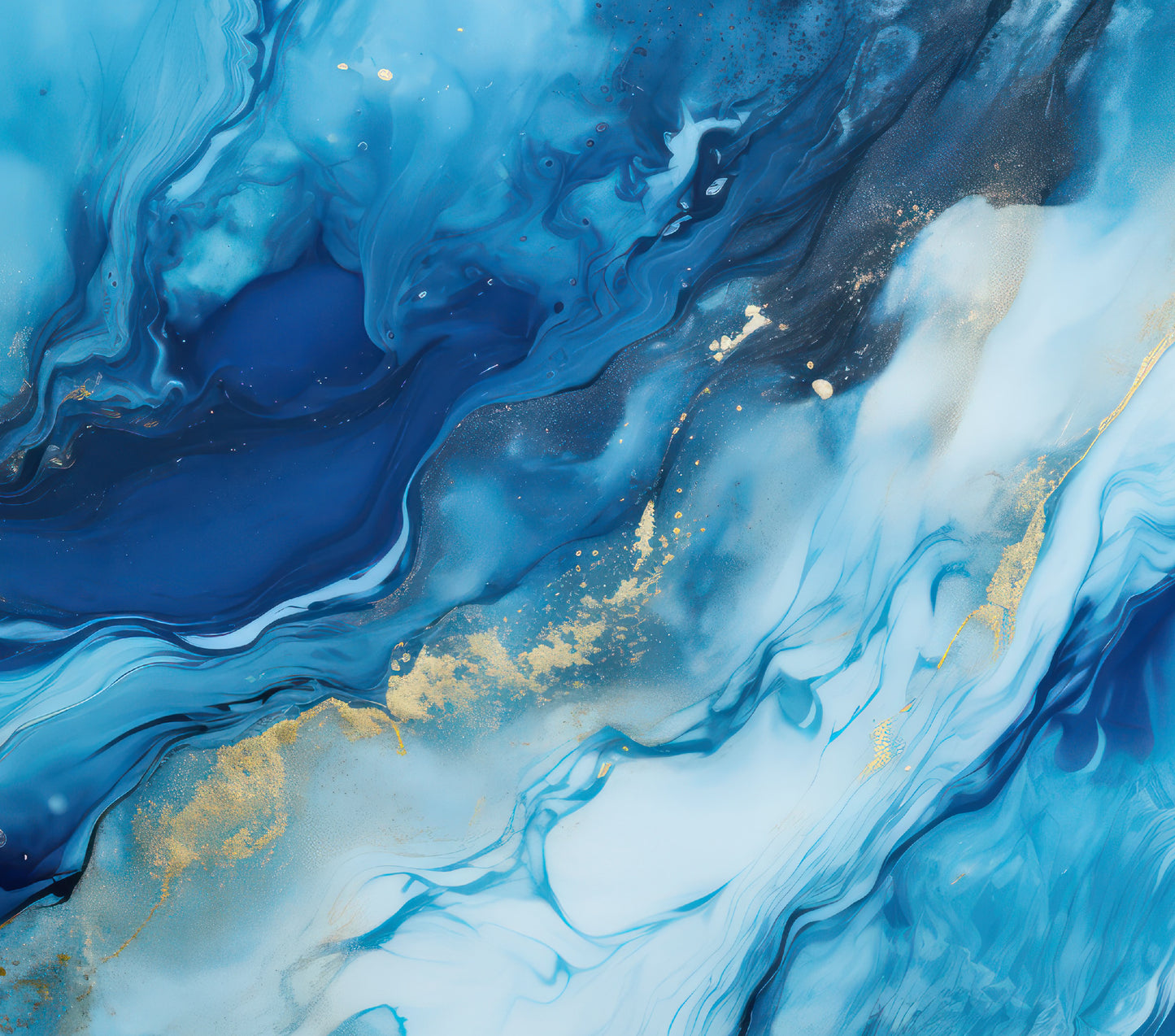 Marble - Blue Marble Design on Tumbler, Can, Flask, or Water bottle