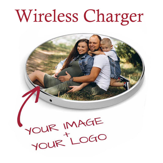 Custom Wireless Charger - Branded with Logo or personalised with your Photo!