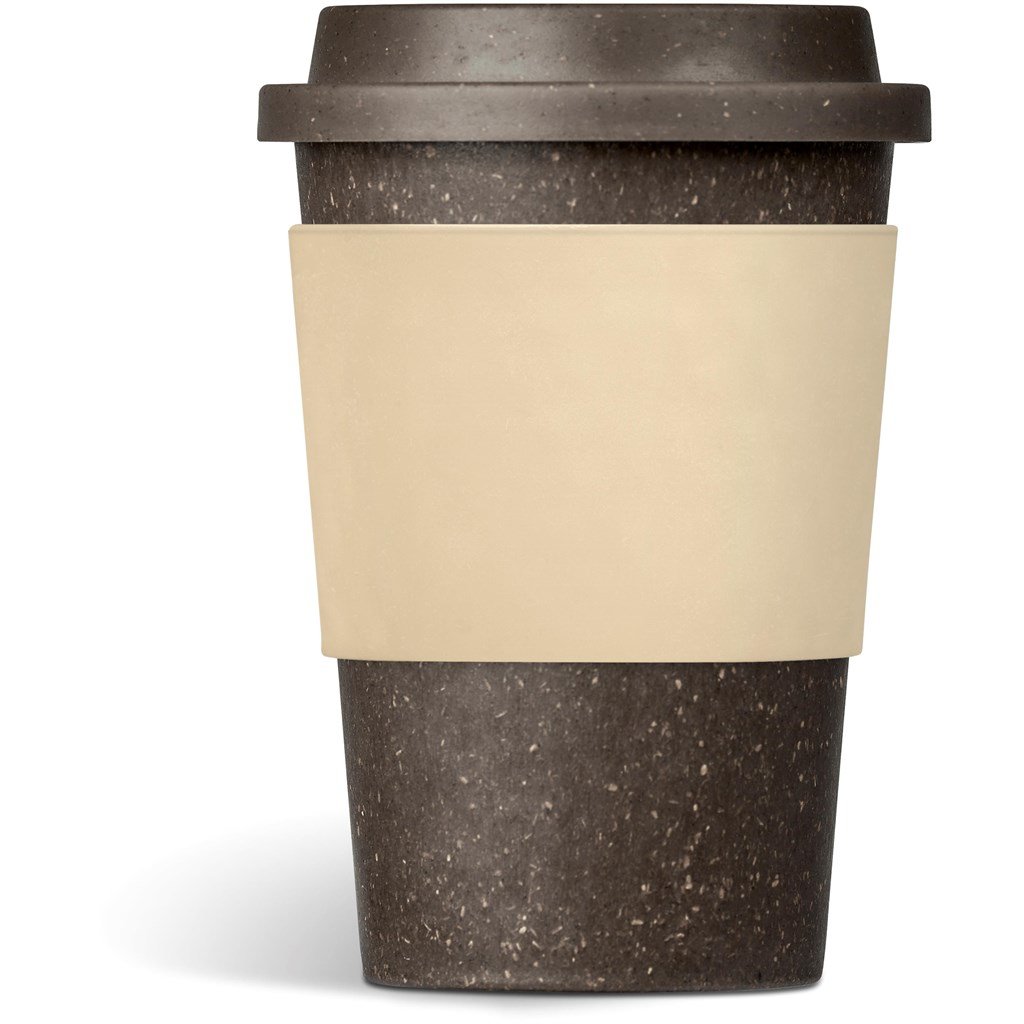 Kooshty Brown Bean Plastic Double-Wall Tumbler – 400ml - Cream